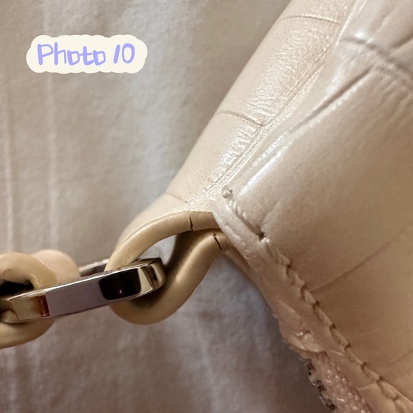 JW PEI Shoulder Bag — Ivory | Vegan Leather | *Removable Pearls and Gold Chain - Picture 10 of 11